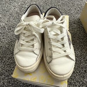 Golden Goose White and Black Kids Sneakers